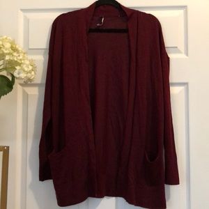 Maroon cardigan